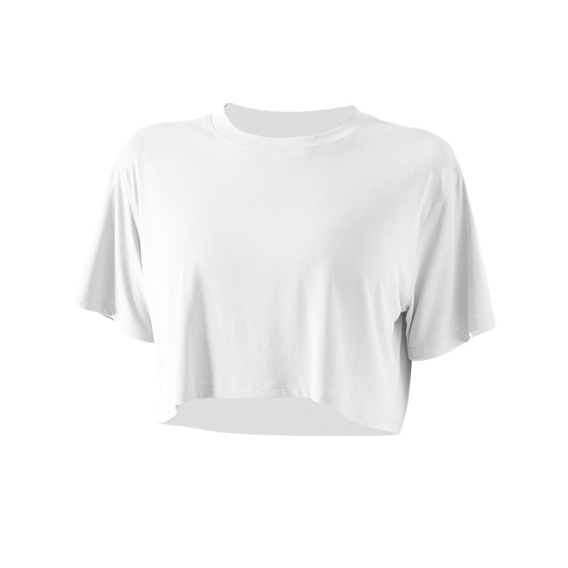 women yoga crop tops t shirts W-DS67