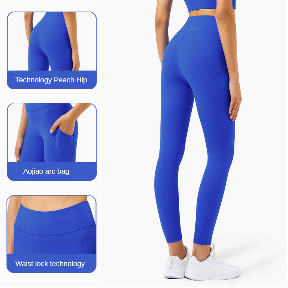 High Strength Nude Ll Fitness Eu High Waist Tight Fitting Pocket Yoga Pants Clothing Workout For Women Women'S Sports Leggings