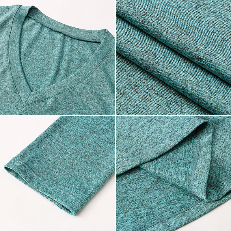 Women's Autumn Winter Yoga Long Sleeve Loose Leisure Sports T-shirt Quick-Drying Breathable Running Training Fitness Clothes