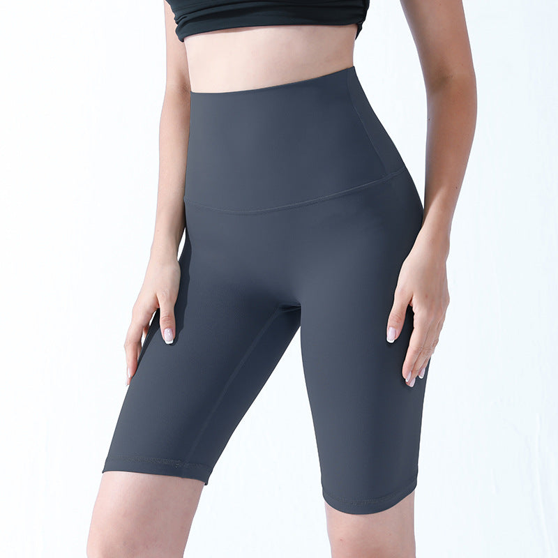 Women Gym Workout Yoga Shorts Custom Logo Nylon Spandex Sports Running Workout Fitness Biker Jogger High Waist Ladies Wholesale
