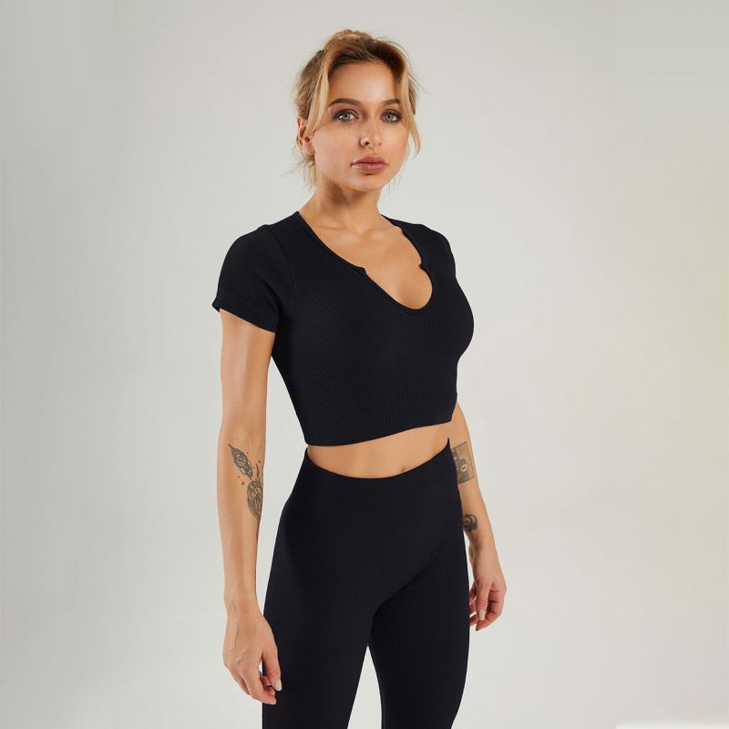 Print Logo One Piece Seamless Yoga Ladies Active Women Sport Wear Sets