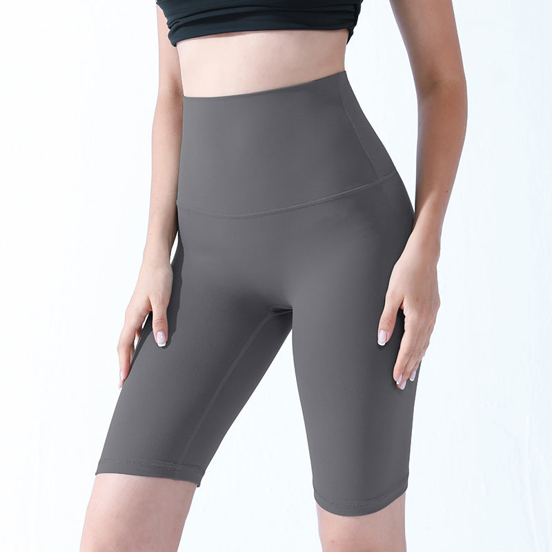 Women Gym Workout Yoga Shorts Custom Logo Nylon Spandex Sports Running Workout Fitness Biker Jogger High Waist Ladies Wholesale