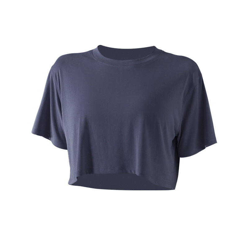 women yoga crop tops t shirts W-DS67