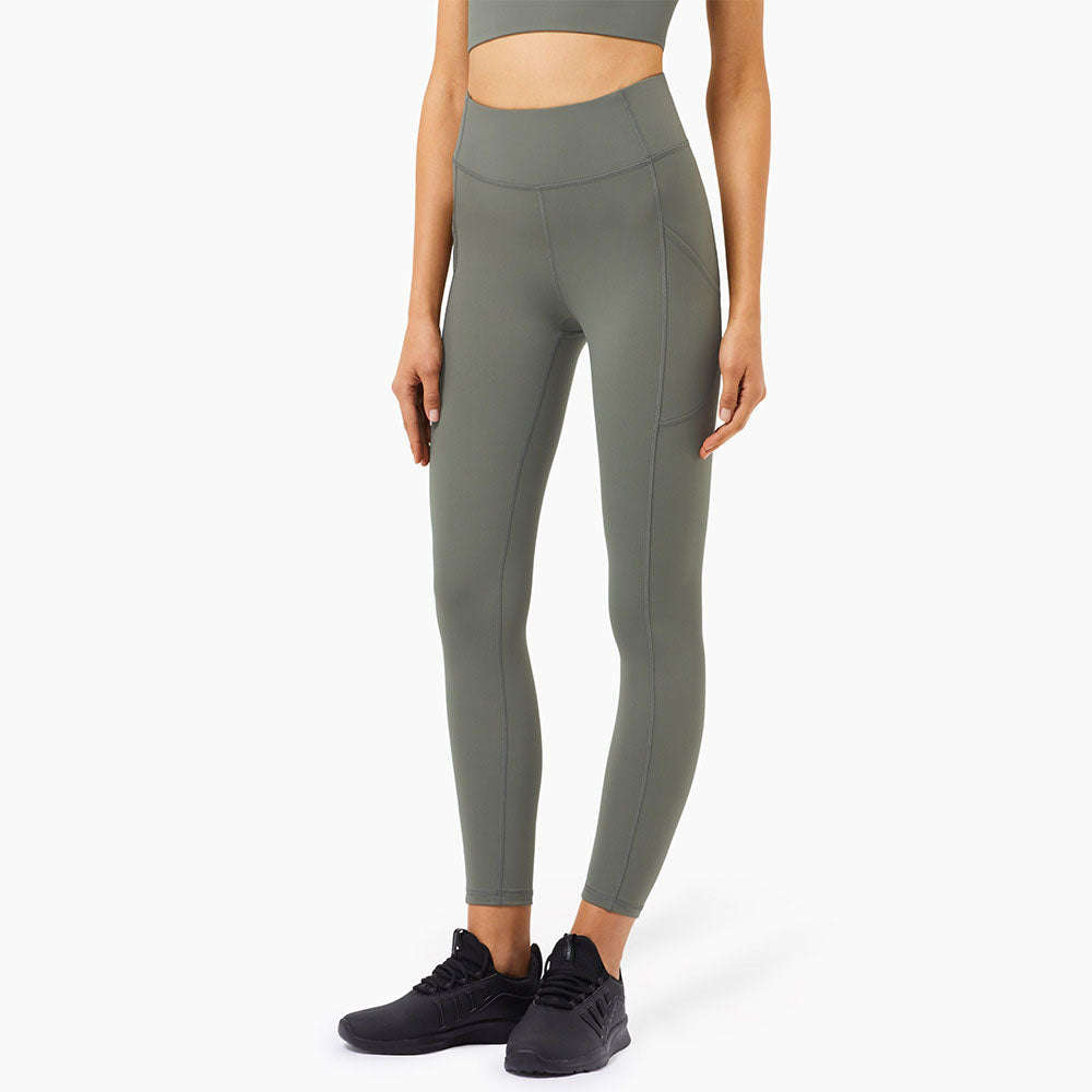 High Strength Nude Ll Fitness Eu High Waist Tight Fitting Pocket Yoga Pants Clothing Workout For Women Women'S Sports Leggings