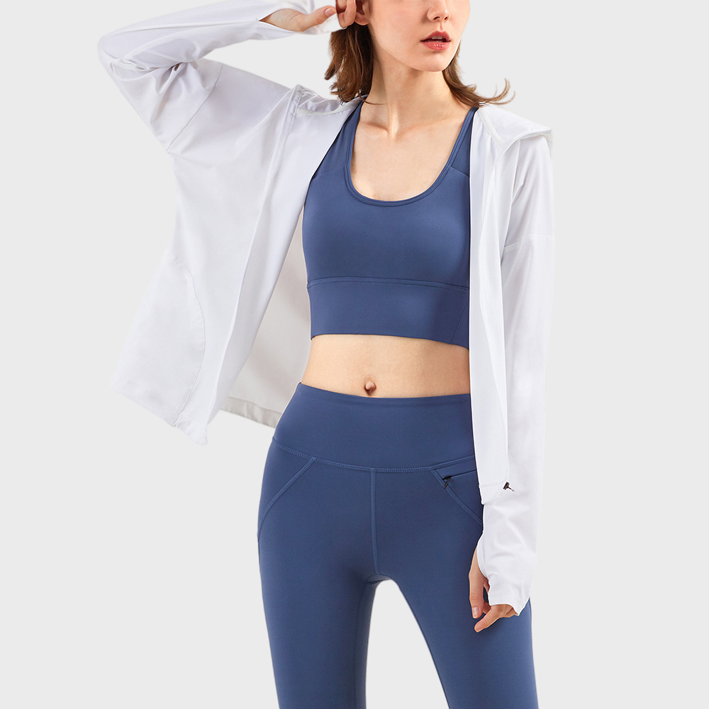 No Ironing Zipper Hooded Sports Jacket Women Fitness Clothes Casual Loose Breathable Skin Clothes Eu Size Running Sportswear