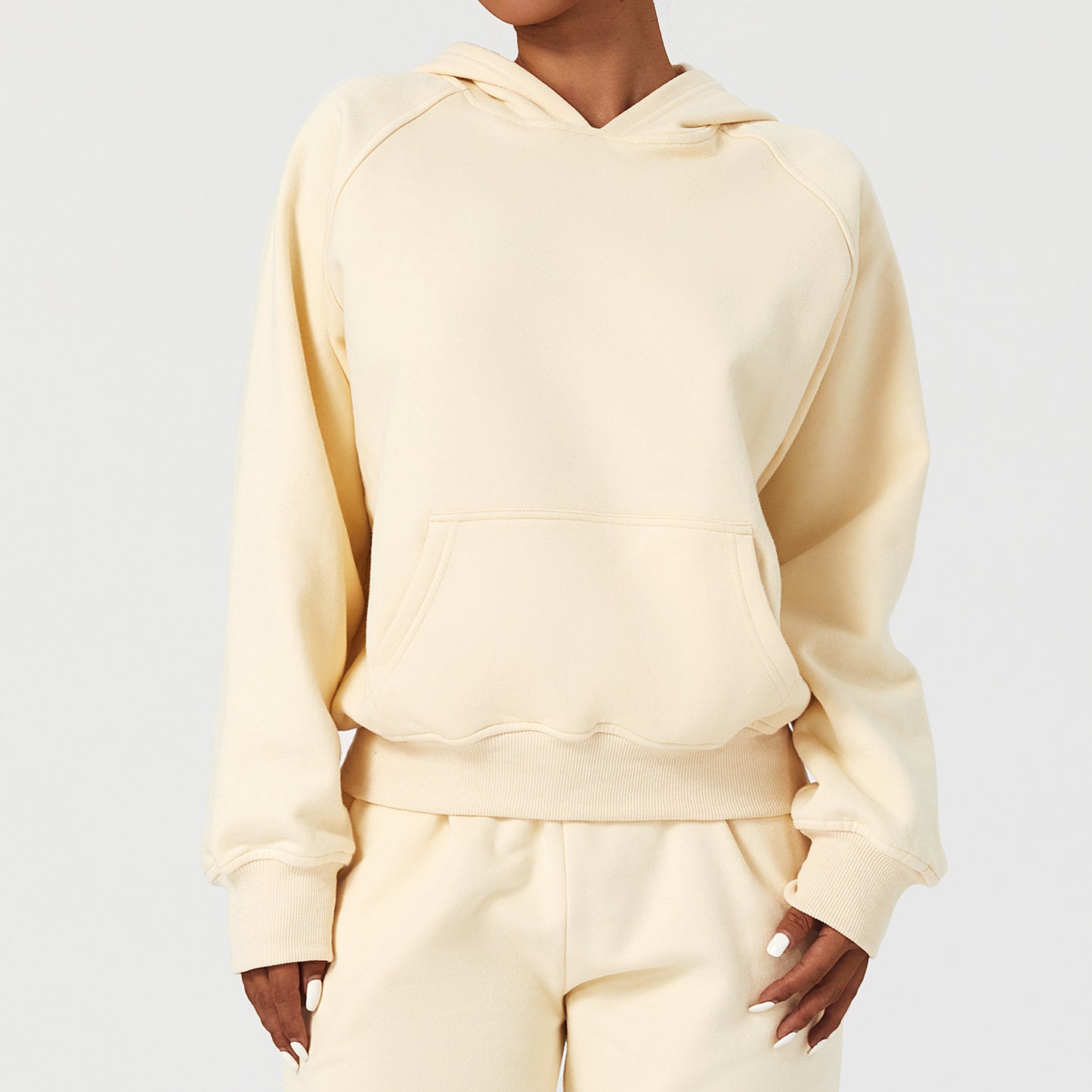 Outdoor Fashion Pullover Hooded Eu Us Casual Loose Sports Clothes Autumn And Winter Warm Pockets Long Sleeved Sweater Women