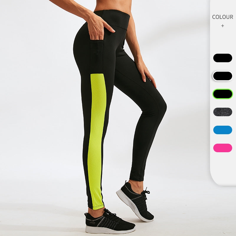 Exercise Sports Tights For Women Mesh Yoga Compression Pants