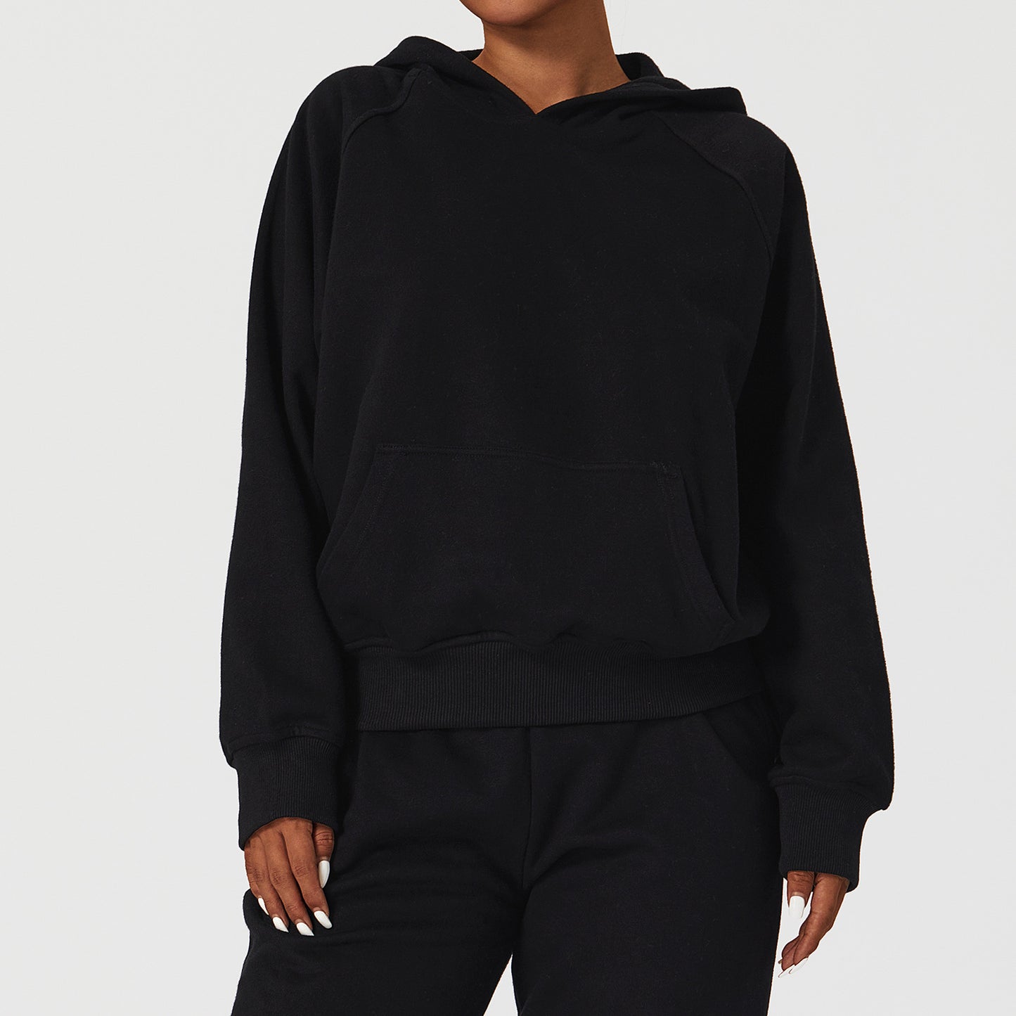 Outdoor Fashion Pullover Hooded Eu Us Casual Loose Sports Clothes Autumn And Winter Warm Pockets Long Sleeved Sweater Women