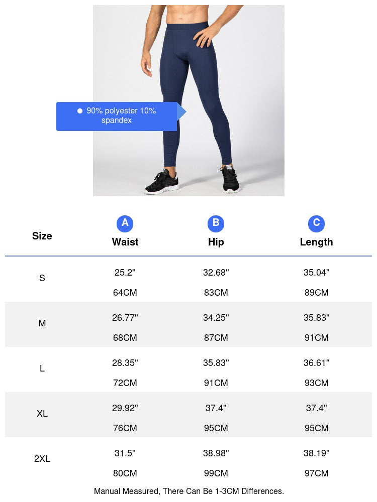 Mens Running Gym Fitness Workout Sports Tights Men