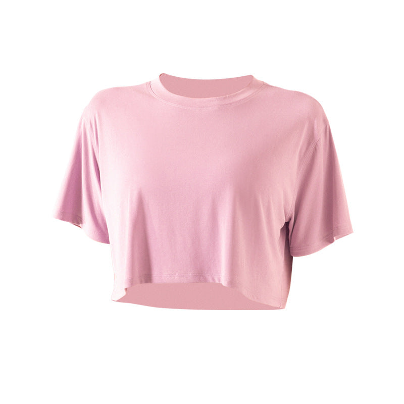 women yoga crop tops t shirts W-DS67