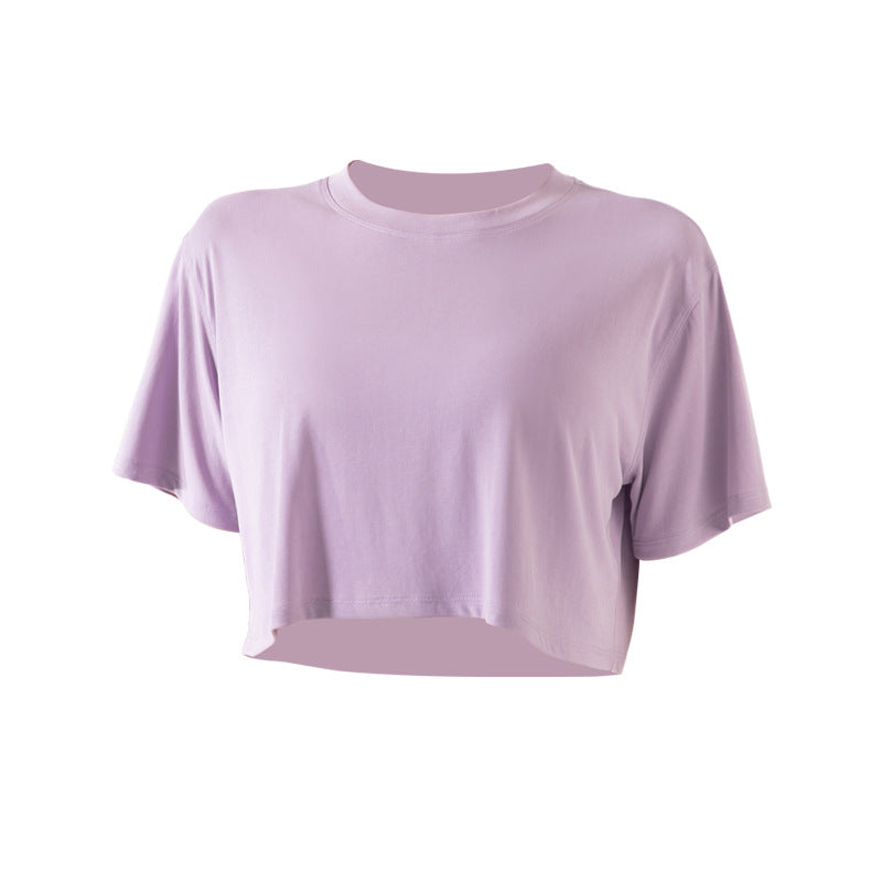 women yoga crop tops t shirts W-DS67