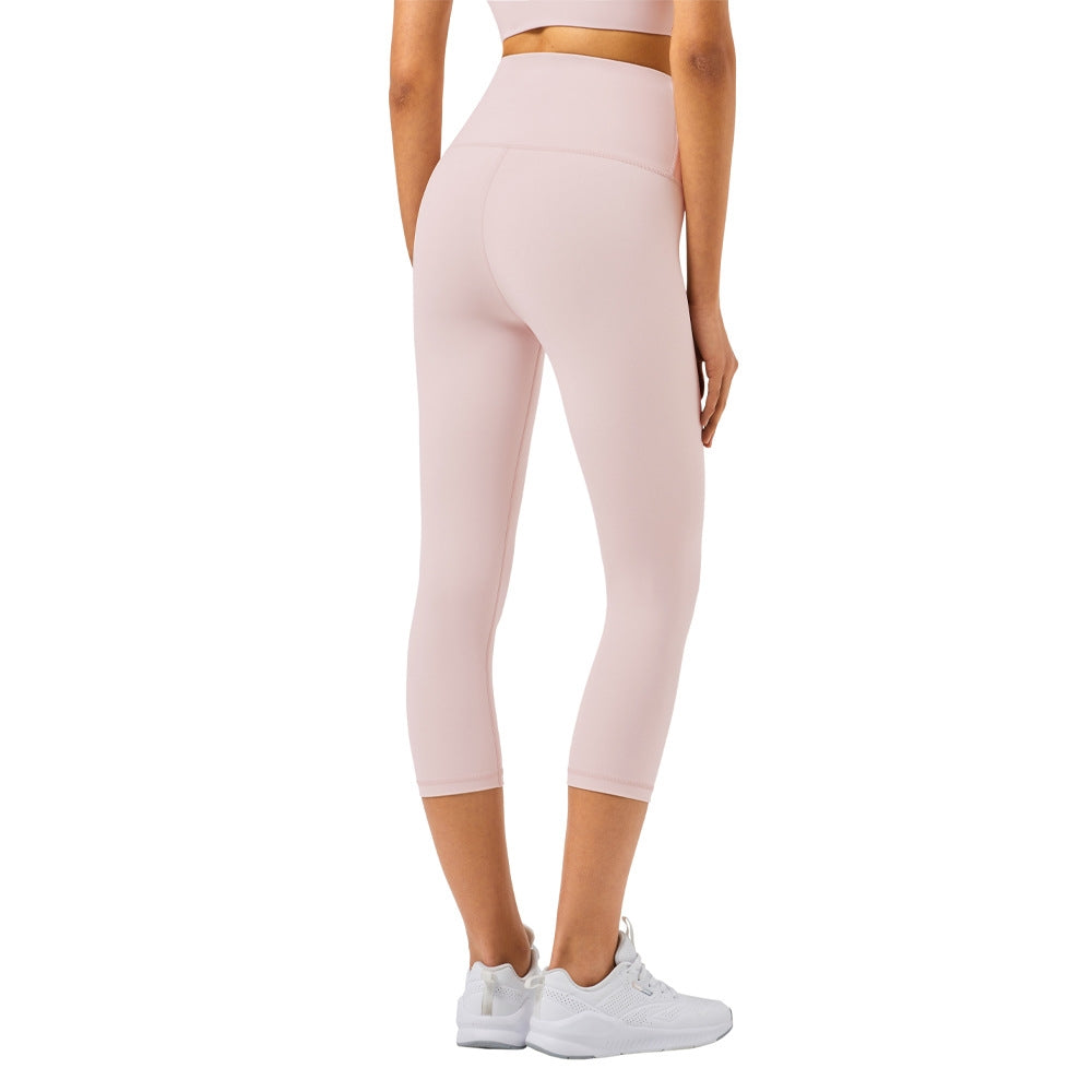 New High Strength Nude Ll Cross Border High Waist Tight Fitting Sports Fitness Tiktok Women Large Size Yoga Pants Girls
