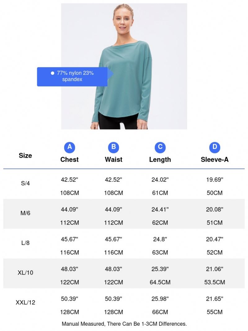Women's Autumn Winter New off-Neck Sports Long Sleeve T Shirts Loose Nylon Nude Feel Yoga Clothes Workout Running Top
