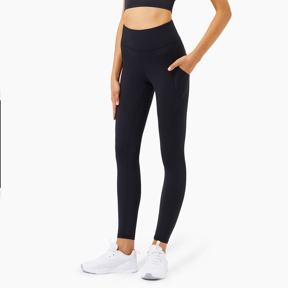 High Strength Nude Ll Fitness Eu High Waist Tight Fitting Pocket Yoga Pants Clothing Workout For Women Women'S Sports Leggings