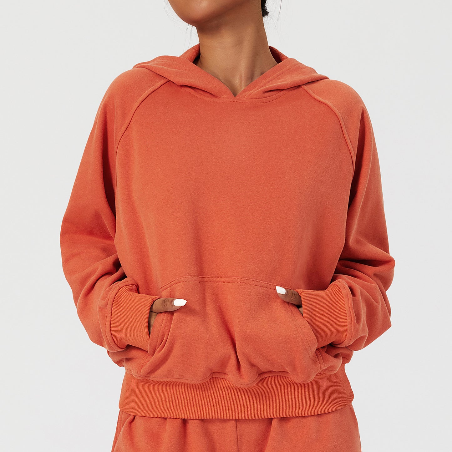 Outdoor Fashion Pullover Hooded Eu Us Casual Loose Sports Clothes Autumn And Winter Warm Pockets Long Sleeved Sweater Women
