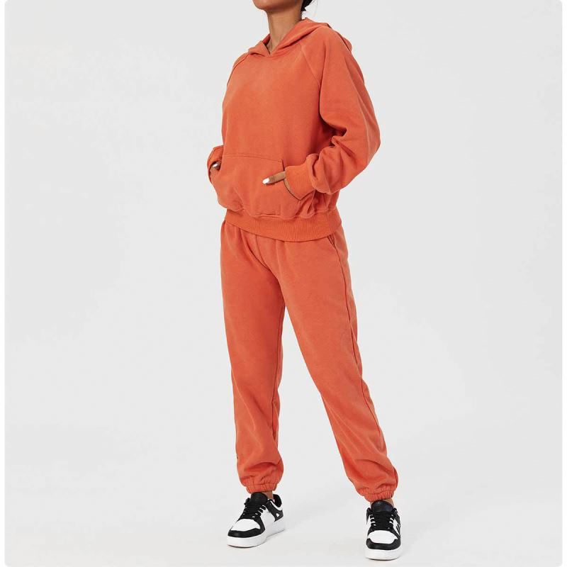 Outdoor Fashion Pullover Hooded Eu Us Casual Loose Sports Clothes Autumn And Winter Warm Pockets Long Sleeved Sweater Women