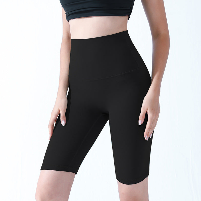 Women Gym Workout Yoga Shorts Custom Logo Nylon Spandex Sports Running Workout Fitness Biker Jogger High Waist Ladies Wholesale