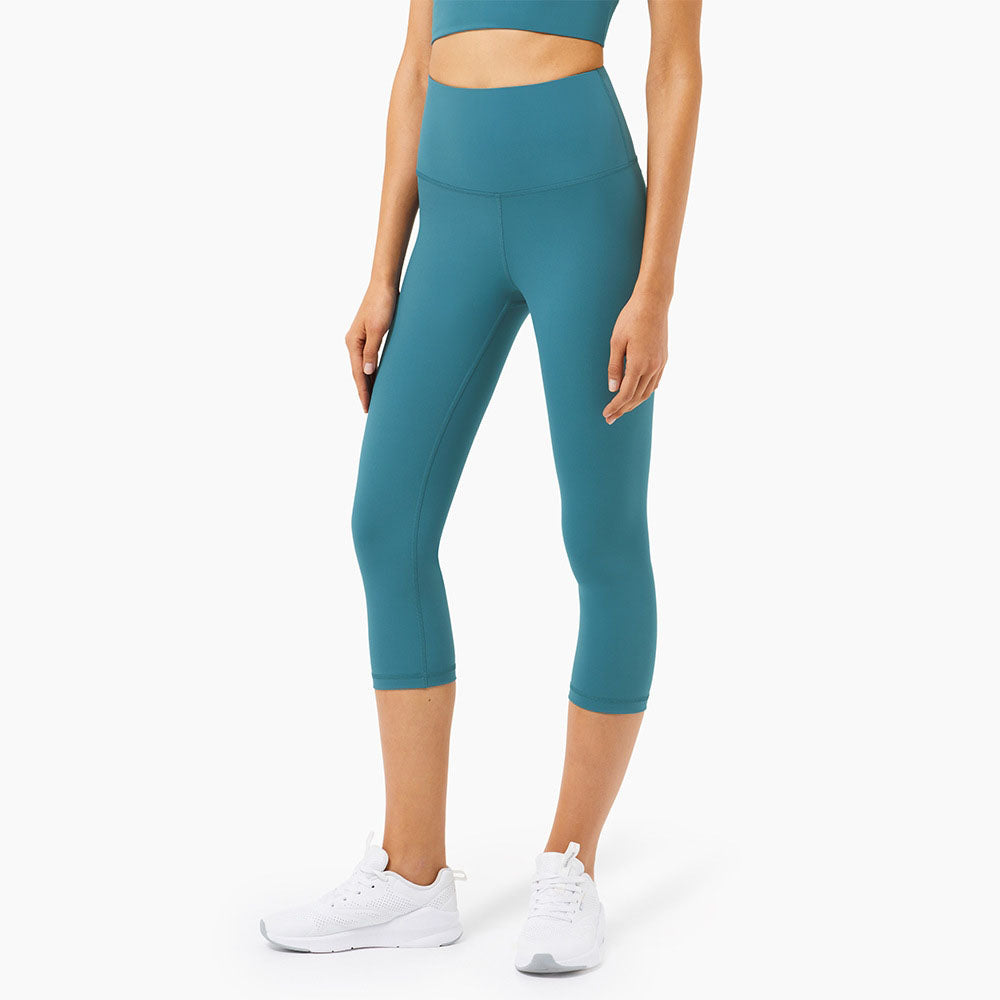 New High Strength Nude Ll Cross Border High Waist Tight Fitting Sports Fitness Tiktok Women Large Size Yoga Pants Girls