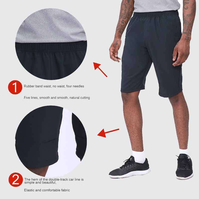 Summer thin mens shorts outdoor leisure running basketball training breathable slim fitness quick-drying shorts