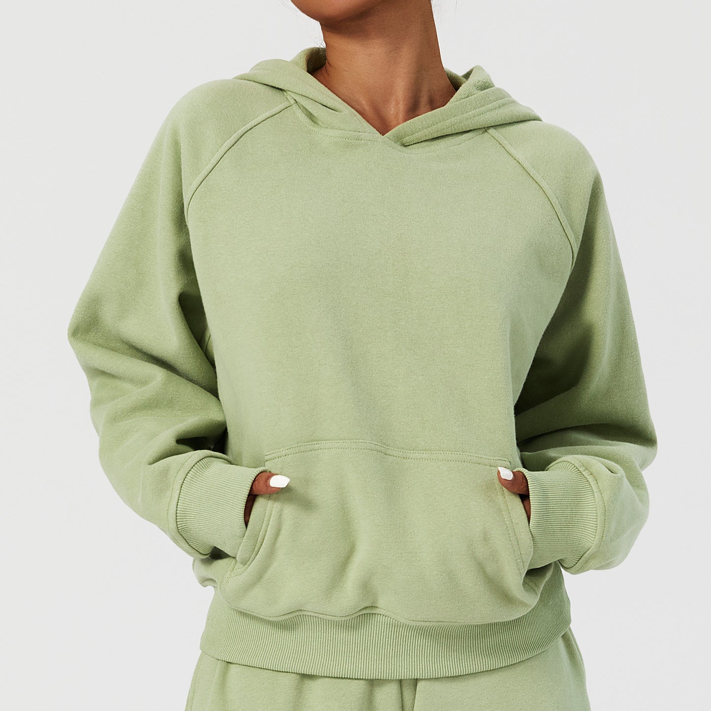 Outdoor Fashion Pullover Hooded Eu Us Casual Loose Sports Clothes Autumn And Winter Warm Pockets Long Sleeved Sweater Women