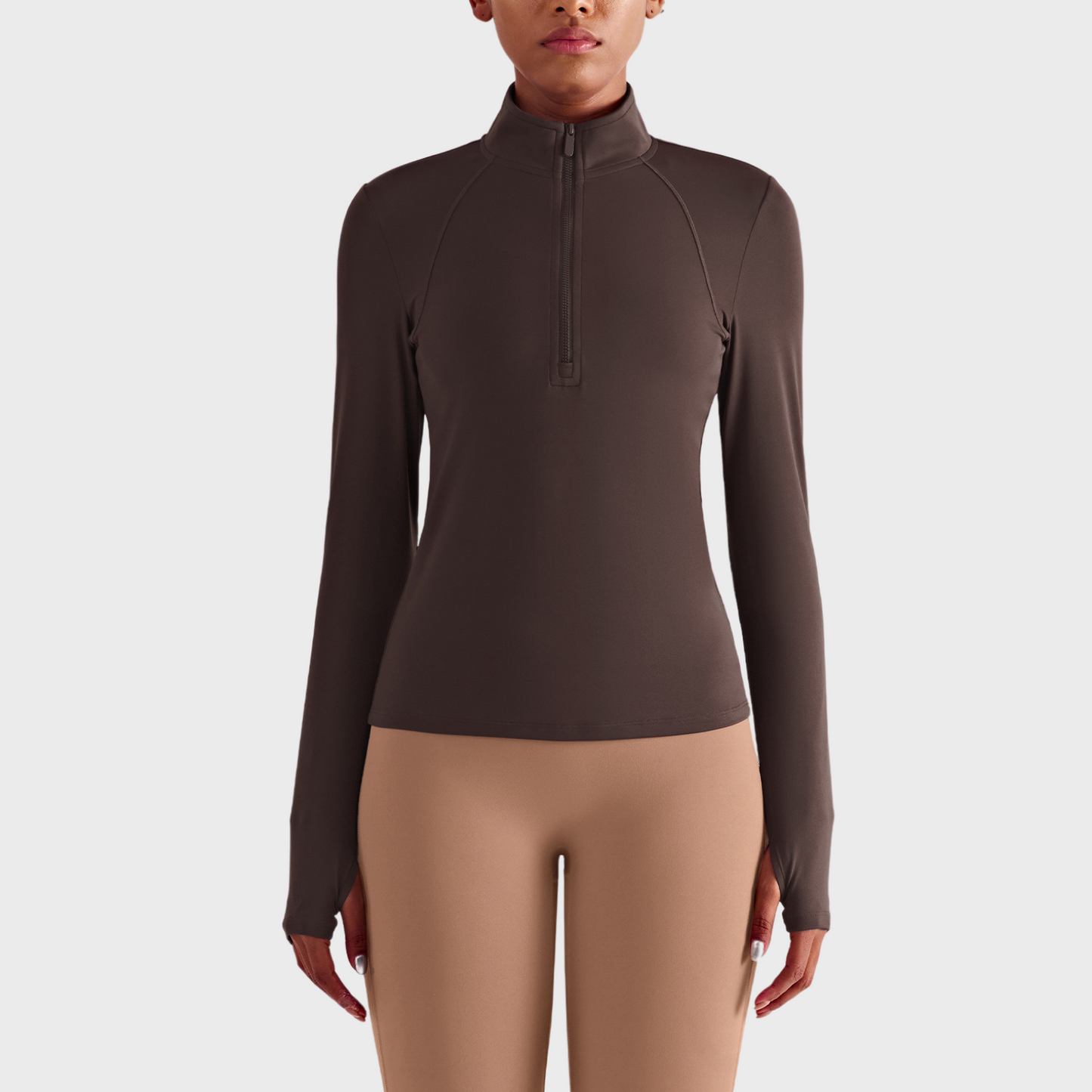 Skin Friendly Nude Lulu Women Sport Jacket Jacket Top High Collar Half Zipper Sleeve Sleeve Sports Jacket Female Fitness Wear