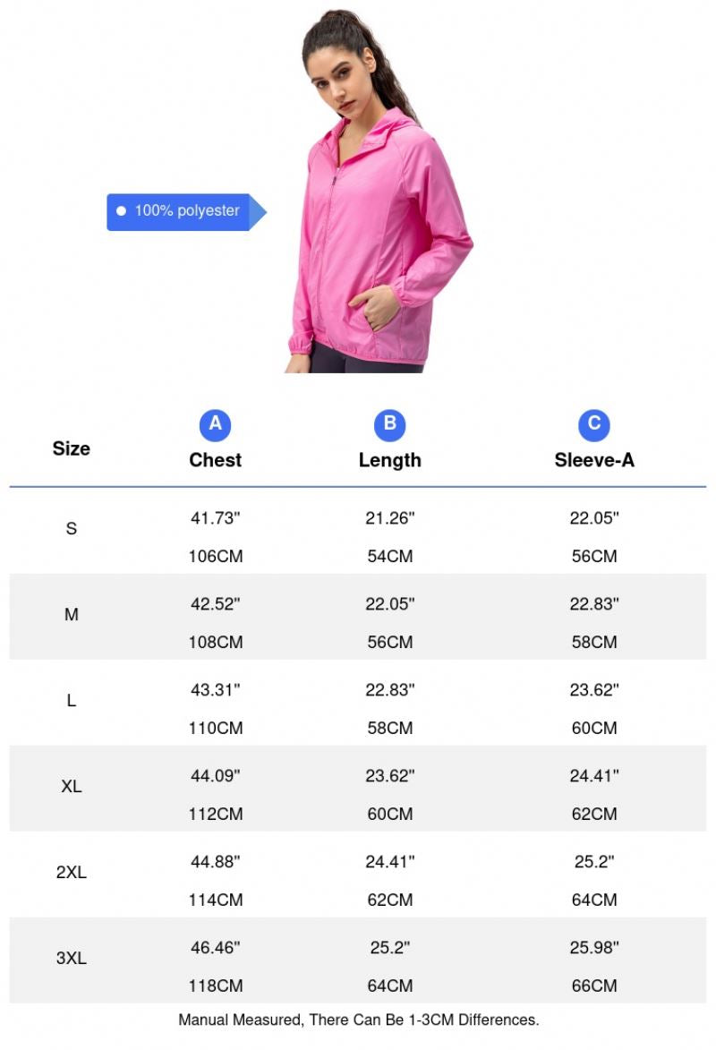 Women's Outdoor Sports Skin Trench Coat Waterproof Windproof Lightweight Breathable Quick-Drying Top Cycling Long Sleeve Jacket