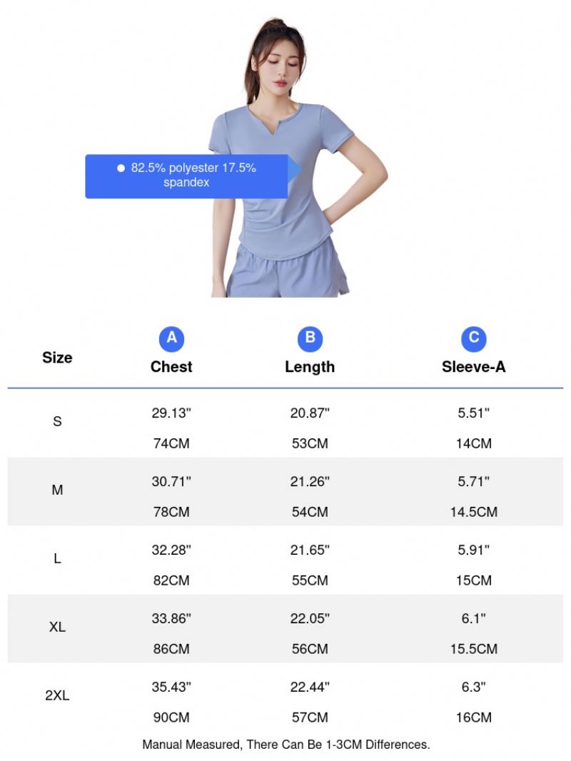 Summer V-neck Women's Quick-Dryin Waist Tight Loose Running Workout Slimming Yoga Clothes Short-Sleeved Sports T-shirt