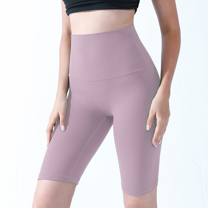 Women Gym Workout Yoga Shorts Custom Logo Nylon Spandex Sports Running Workout Fitness Biker Jogger High Waist Ladies Wholesale