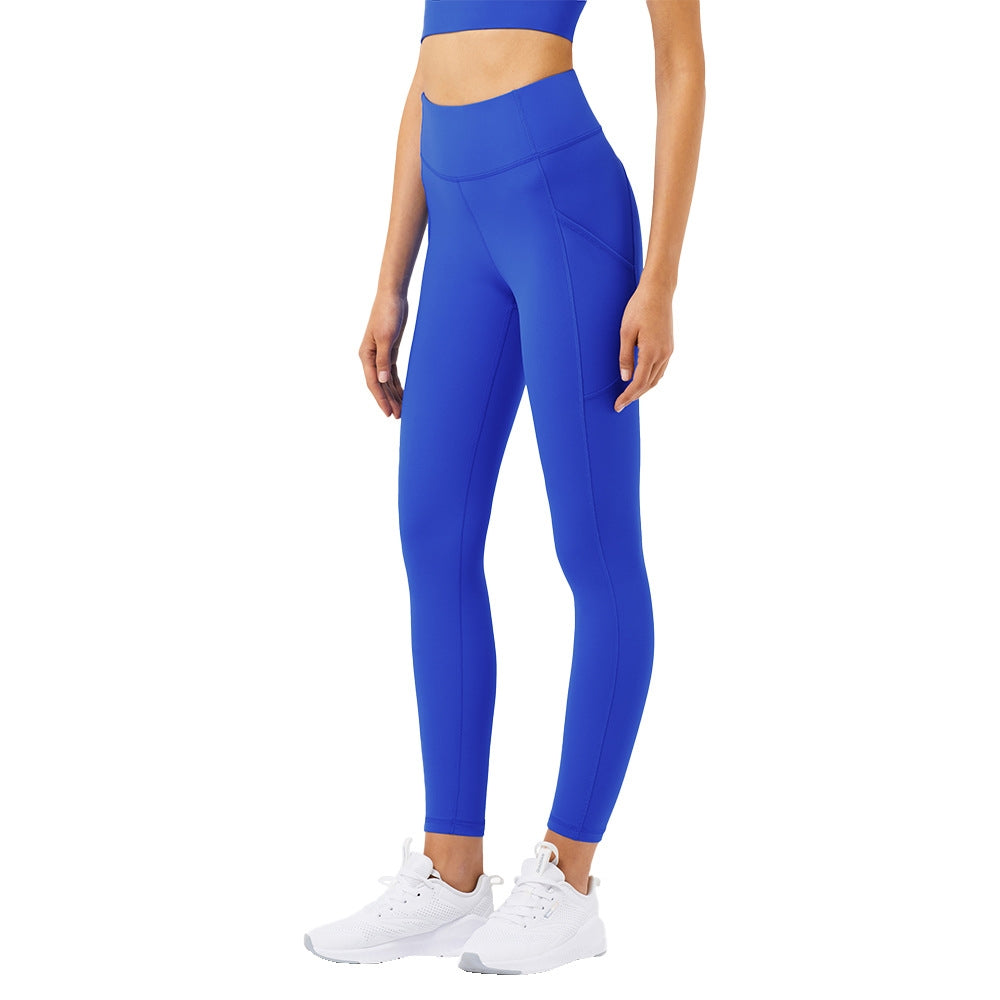 High Strength Nude Ll Fitness Eu High Waist Tight Fitting Pocket Yoga Pants Clothing Workout For Women Women'S Sports Leggings
