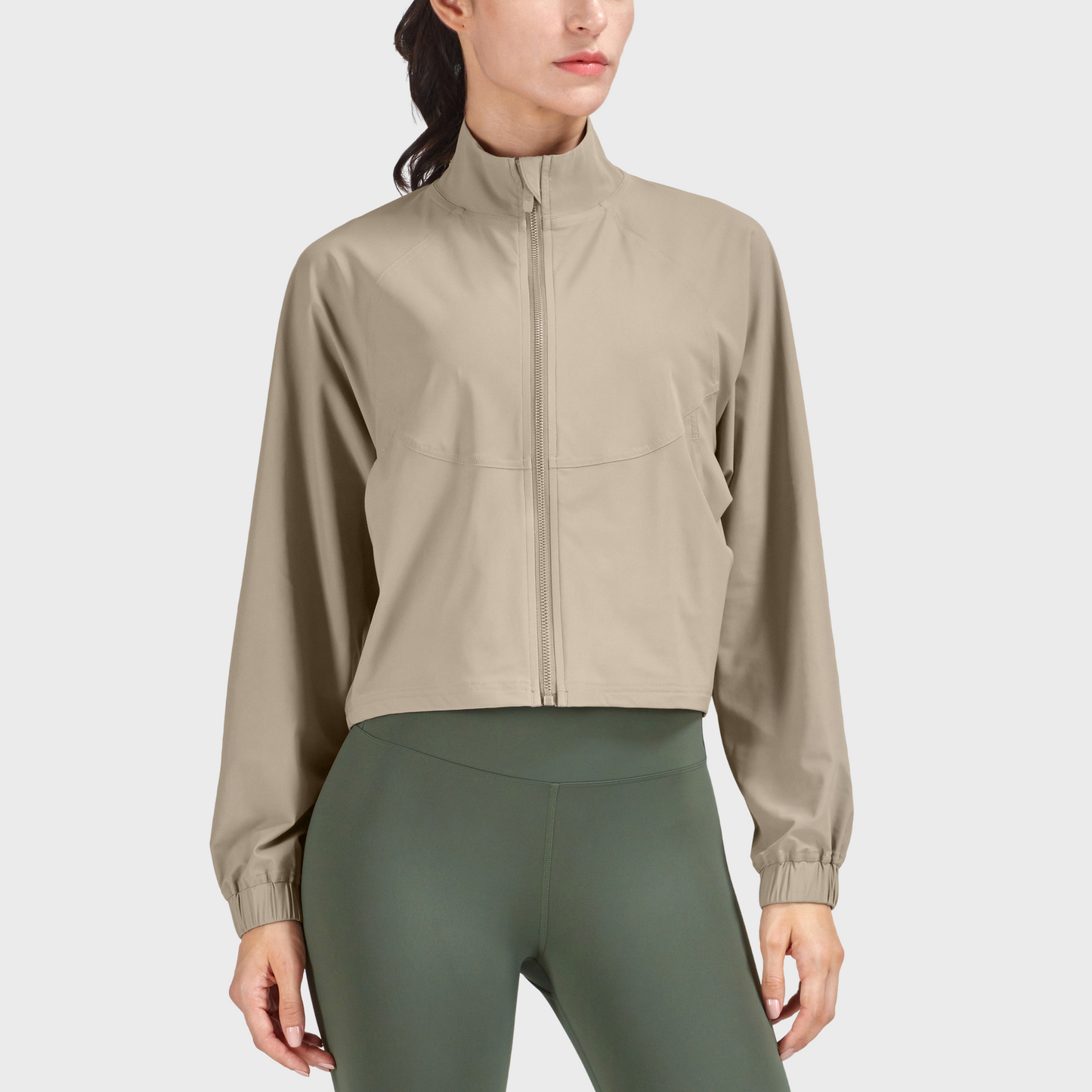 No Ironing Fall Winter Lulu Sports Workout Jacket Women High Collar Close-Lock Zipper Casual Breathable Fitness Clothing Jacket