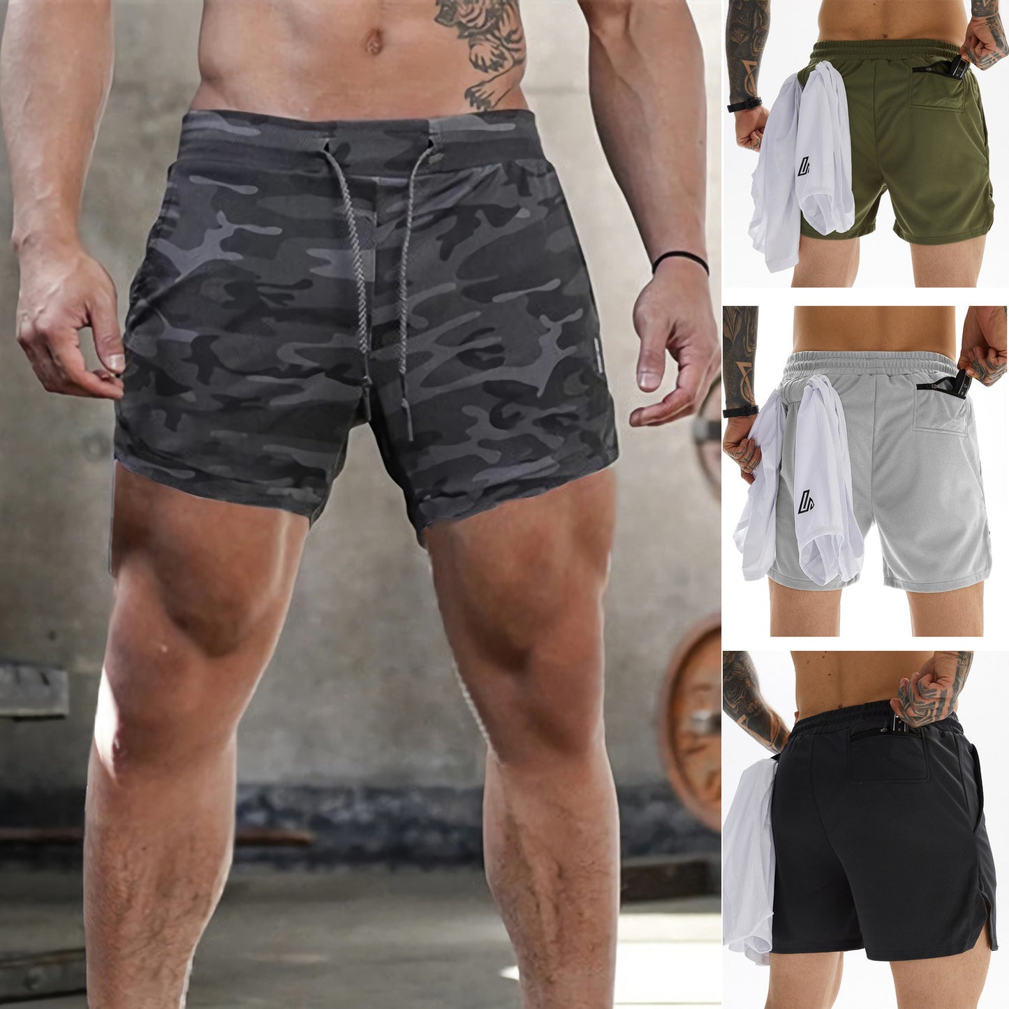 Summer New Sports Shorts Men's Casual Pants Summer Men's Cropped Pants Quick Drying Beachwear Men's Pants