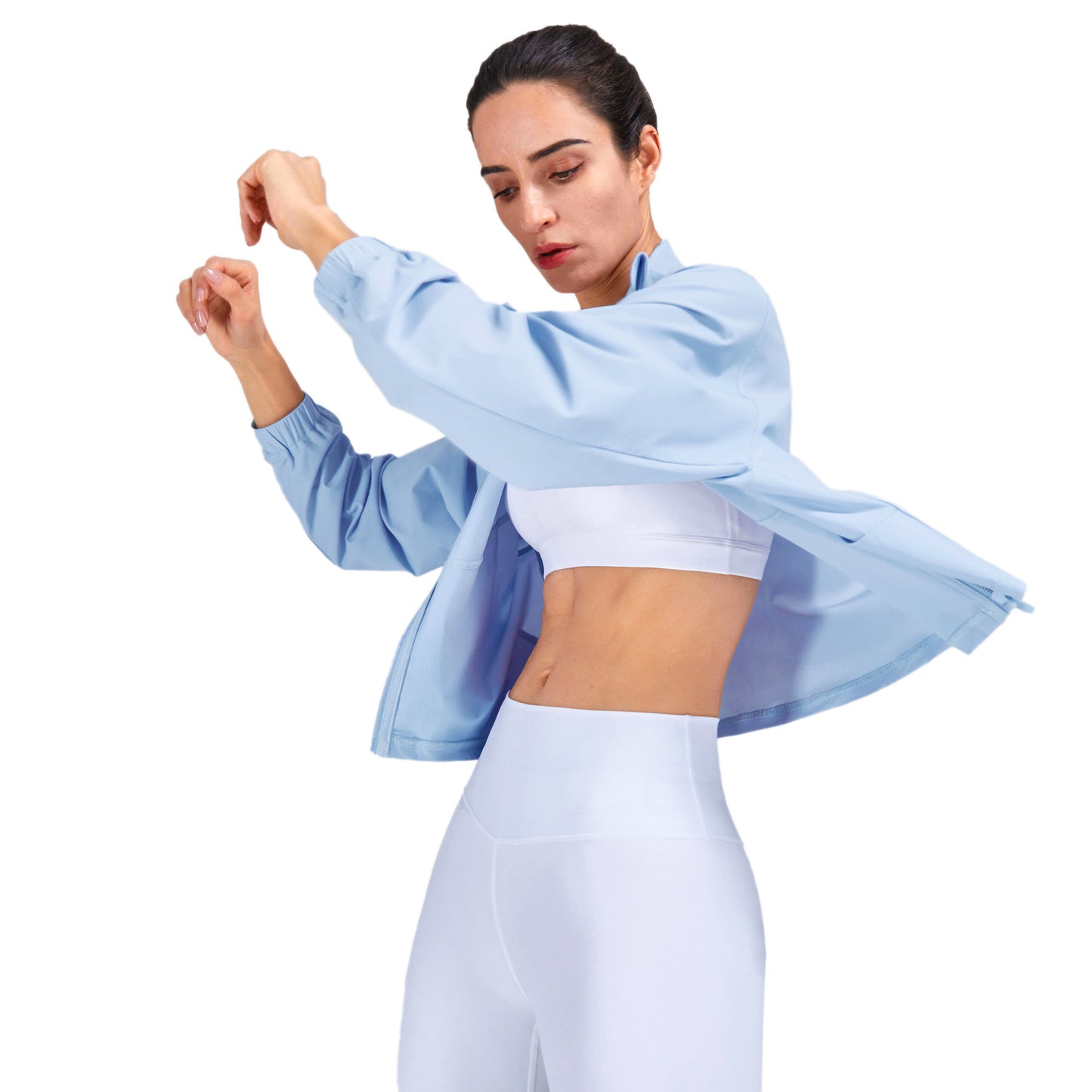 No Ironing Fall Winter Lulu Sports Workout Jacket Women High Collar Close-Lock Zipper Casual Breathable Fitness Clothing Jacket