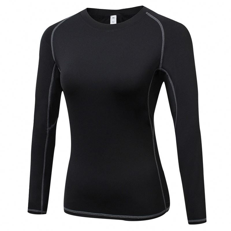 Wholesale Custom Long Sleeve Fitted T-Shirt Women Training Compression Sleeveless Quick Drying
