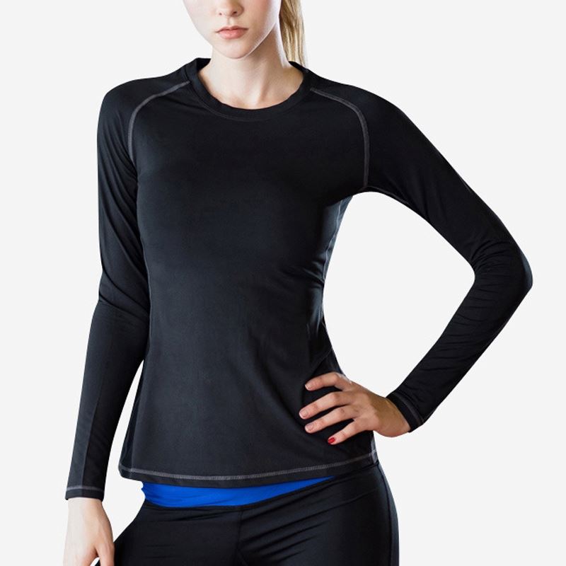 Wholesale Custom Long Sleeve Fitted T-Shirt Women Training Compression Sleeveless Quick Drying
