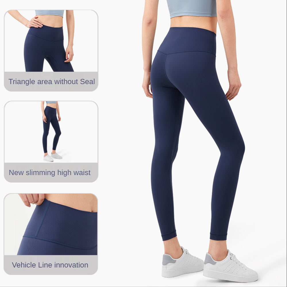 New Eu No T High Waist Tight Fitting Sports Nude Peach Hip Ll Yoga Gym Leggings Fitness Workout Pants