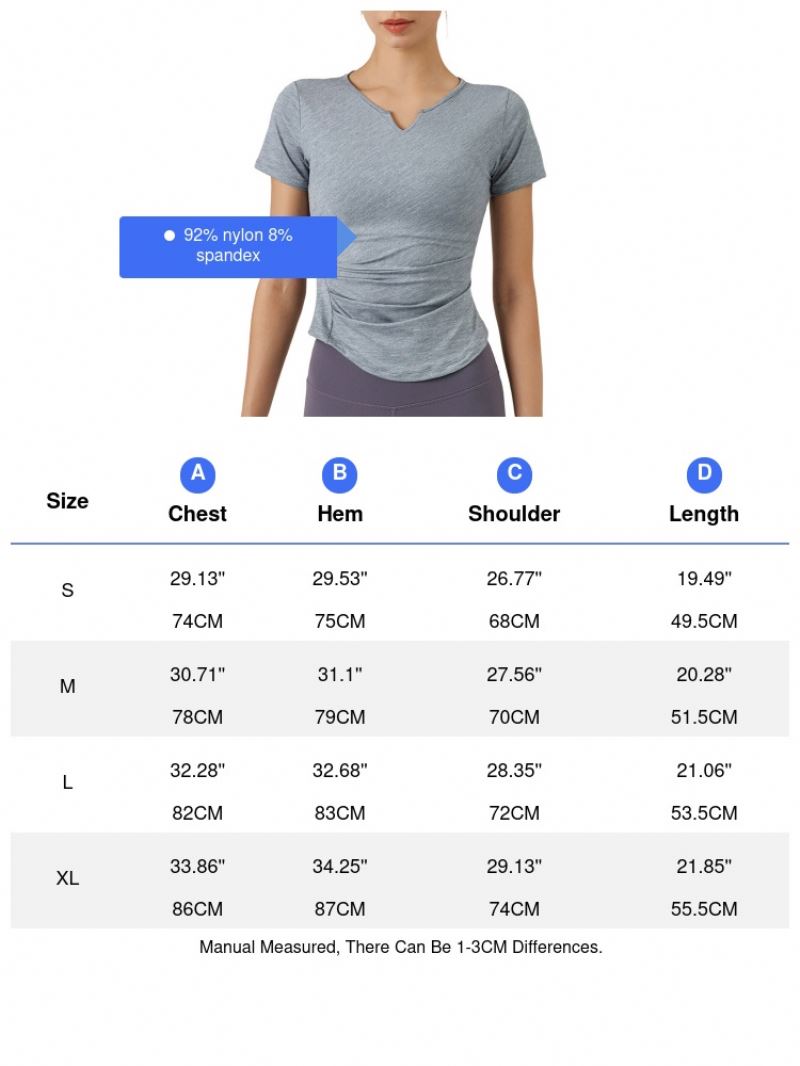 V-neck Pleated Yoga Short Sleeve Fitness Clothing Women's Shirt Quick Drying Summer New Exercise T-shirt