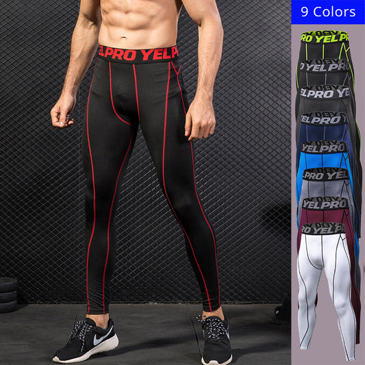 Mens Running Gym Fitness Workout Compression Pants Men Tights Sport