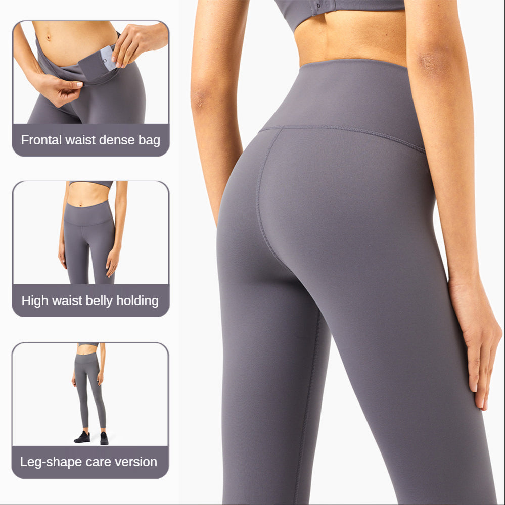 New Support Nude Ll Eu Running Training Leggings Peach Hips Pants Women High Waist Sport Woman Fitness Legging