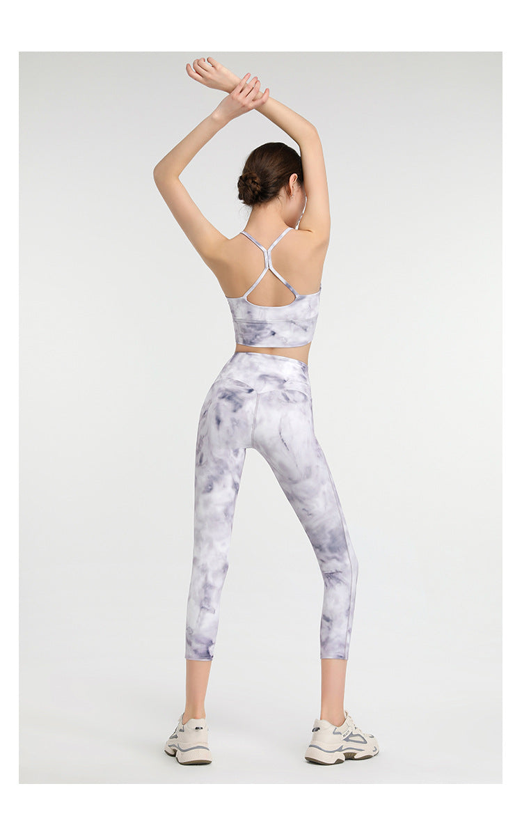 New Fitness Sport Yoga Printed Legging Quick Drying Camo Super Elastic Cropped Pants