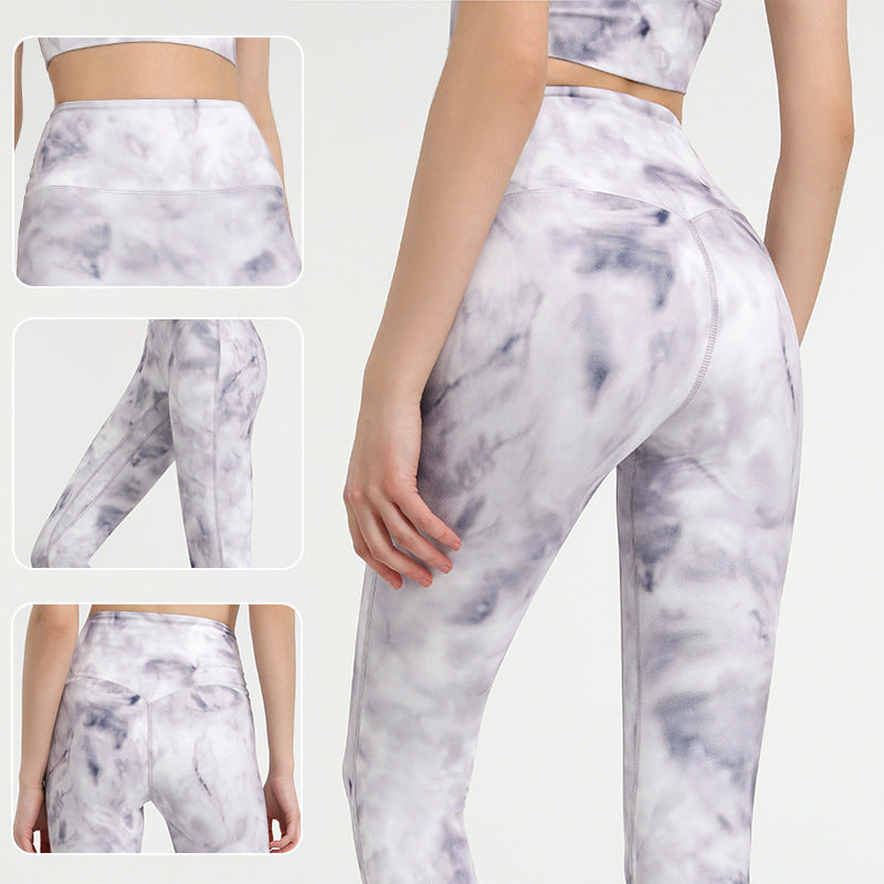 New Fitness Sport Yoga Printed Legging Quick Drying Camo Super Elastic Cropped Pants