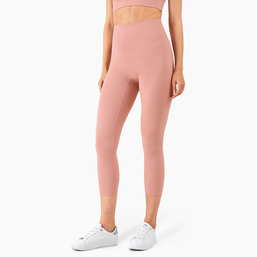 New Eu Skin Friendly Nude Fitness One Piece No T Line High Waisted Tight Yoga Pants Women Sports Leggings