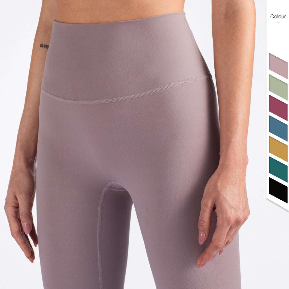 New Eu Skin Friendly Nude Fitness One Piece No T Line High Waisted Tight Yoga Pants Women Sports Leggings