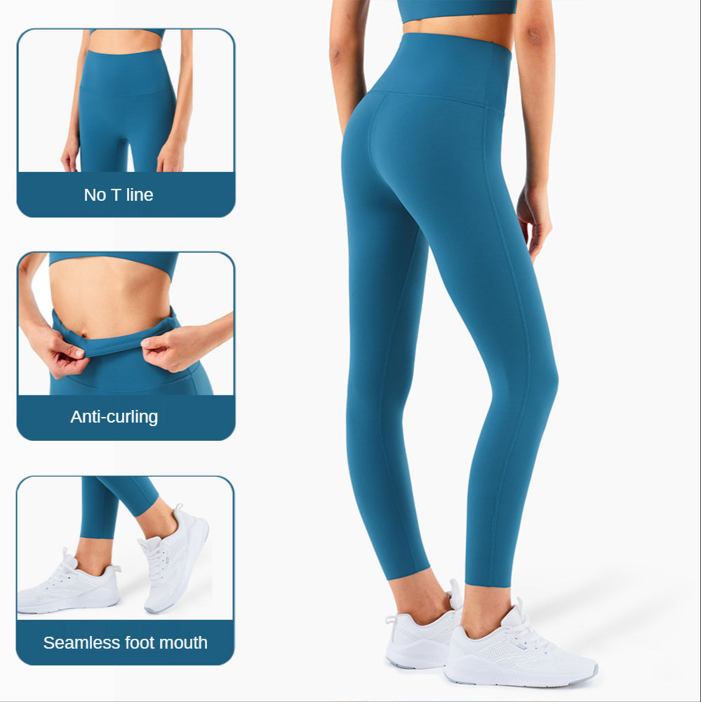 High Elastic Nude Eu Cross Border Fitting Fitness Workout Scrunch Leggings Hot Selling Yoga Pants For Women