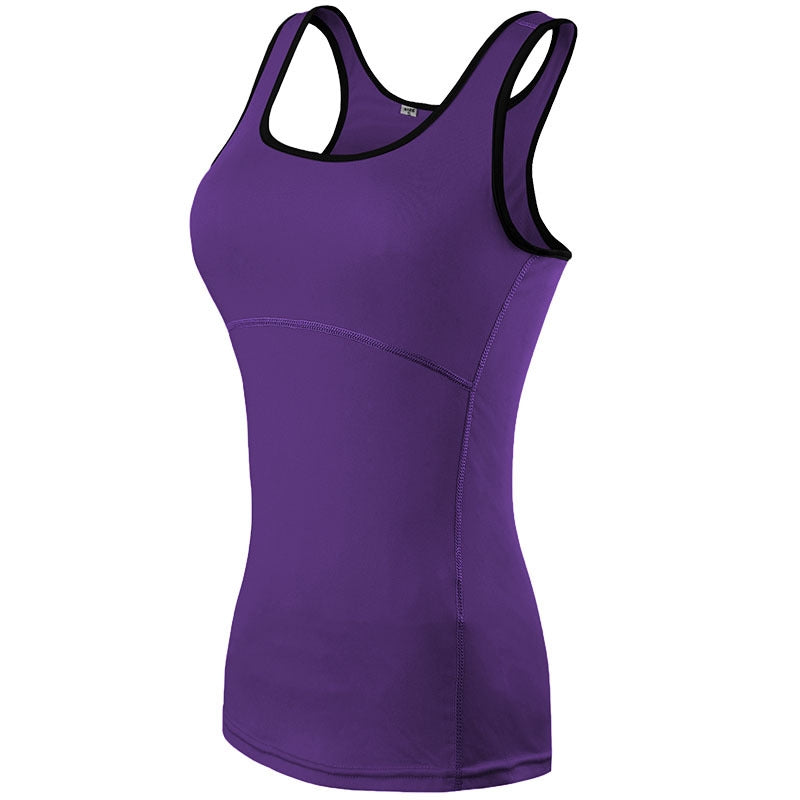 Girls' Vests Gym Sport Top Women Training Compression Sleeveless Quick Drying