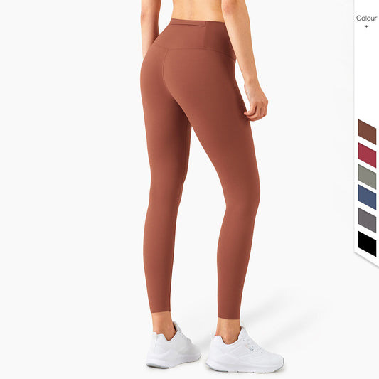 New Spring High Strength Nude Pocket Ll Female High Waist Peach Hips Fitness Sports Tights Women Gym Pants Leggings Workout